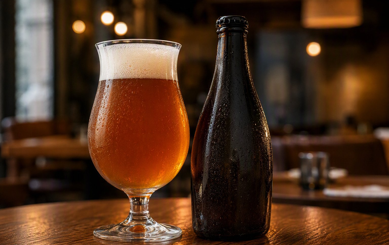 Birra artigianale italiana al tavolo